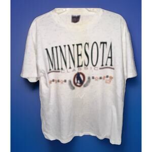 Vintage 1991 Oneita T Shirt Minnesota Classic Single Stitch Heathered Large